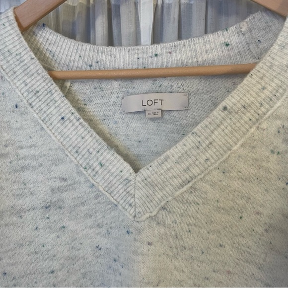 Loft Cozy Speckle Sweater, Like New - Picture 2 of 6